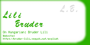 lili bruder business card